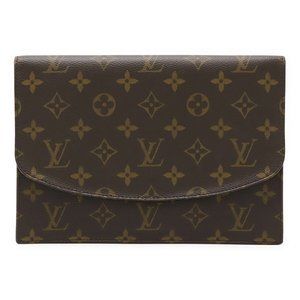 LOUIS VUITTON Brown Monogram Pouch